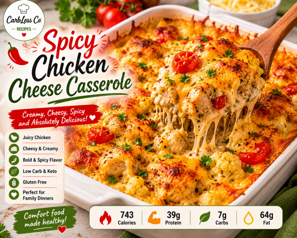 Spicy Chicken Cheese Casserole